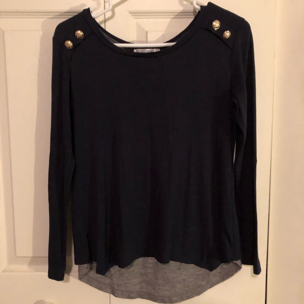 Navy High Low Shirt